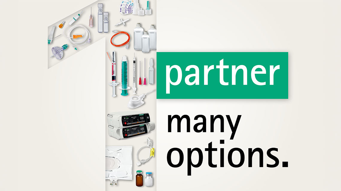 Products shown in a graphic one - B2B one partner many options - keyvisual