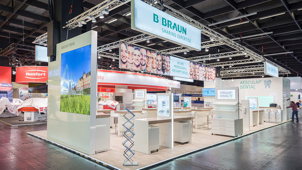 Exihibition booth of B. Braun Dental Care