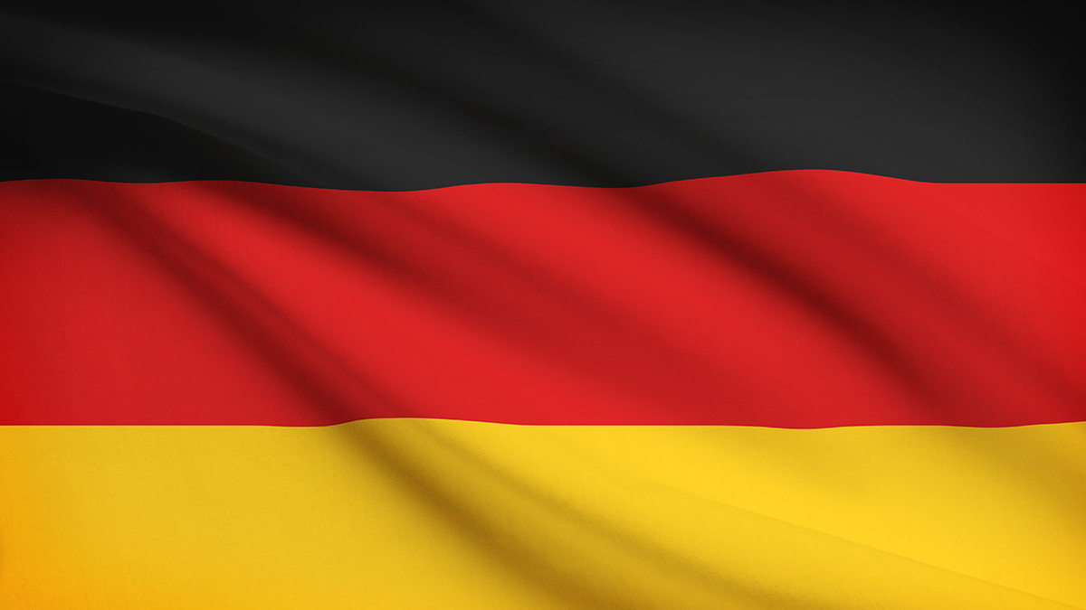 Germany flag in the colors black, red and gold