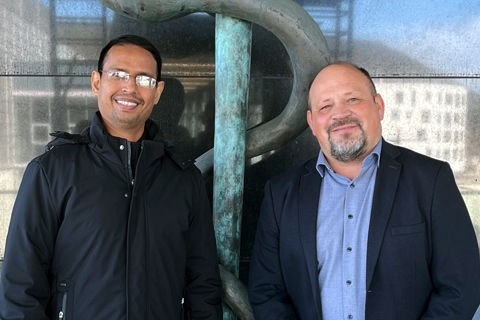 Mr. Gopal Krishna M. D., 33rd WFNS-Aesculap Pediatric Fellow &  Harald Dreher, Senior Business Development Manager Neurosurgery