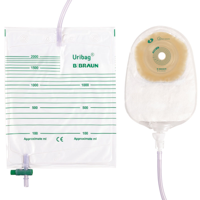 Flexima® Active O' convex urostomy bag with distal bag Uribag®