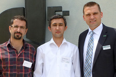 Cahit Kural, 4th WFNS-Aesculap Pediatric Fellow, Jamshid Kuzibaev, 17th WFNS-Aesculap Adult Fellow & Armin Weisser, Director Group Product Management Neurosurgery
