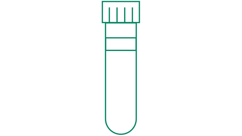 Minimalistic icon representing a blood sample
