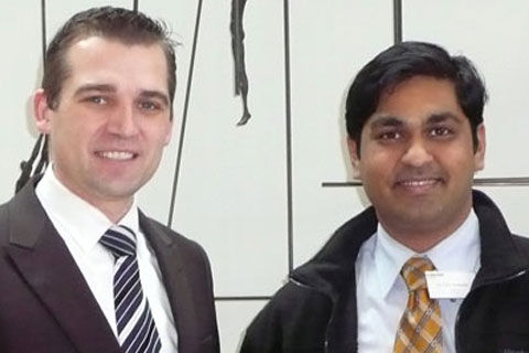 Armin Weisser, Director Group Product Management, Aesculap Neurosurgery & Pranav Ghodgaonkar, 4th WFNS-Aesculap Adult Fellow