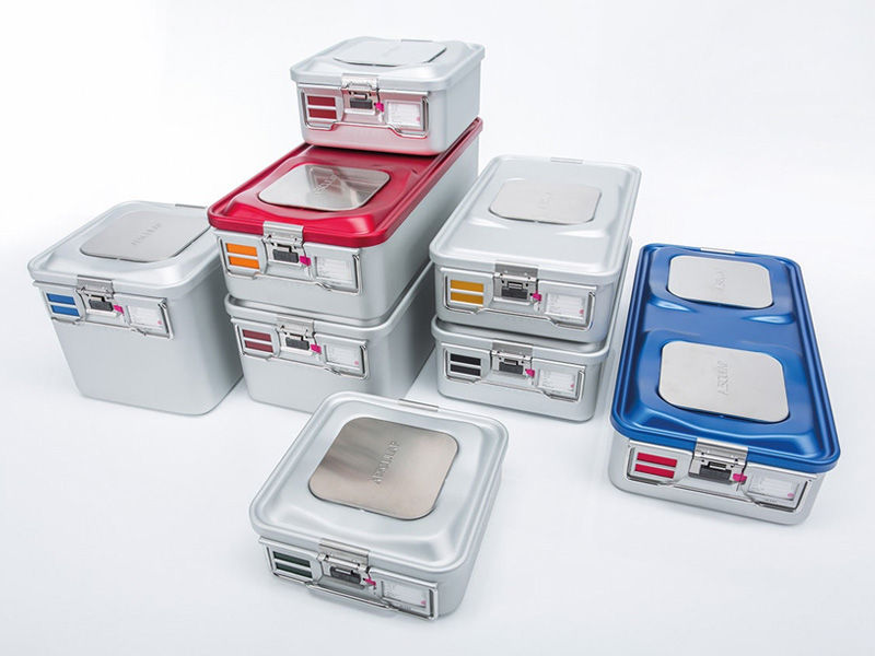 Group of Aesculap sterile containers