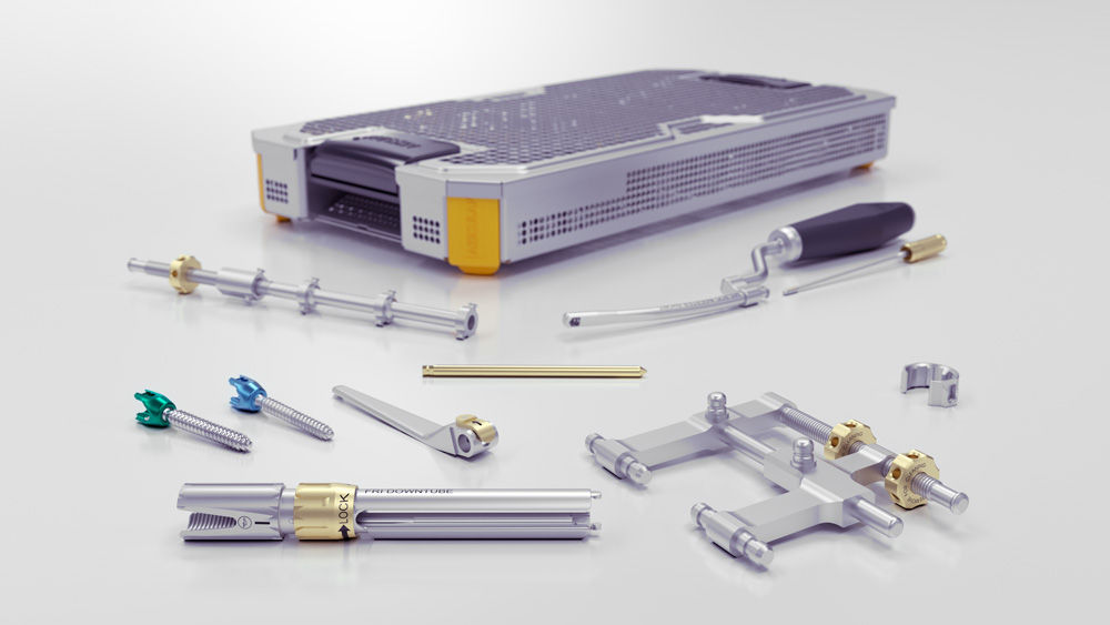 Spine surgery spinal trauma tray and instruments