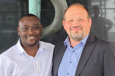 Dr. Abdulkadir Demir, 24th WFNS-Aesculap Pediatric Fellow & Harald Dreher, Senior Business Development Manager Neurosurgery