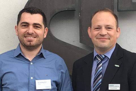 Dr. Ali Karadag 29th WFNS-Aesculap Adult Fellow & Harald Dreher, Business Manager Neurosurgery