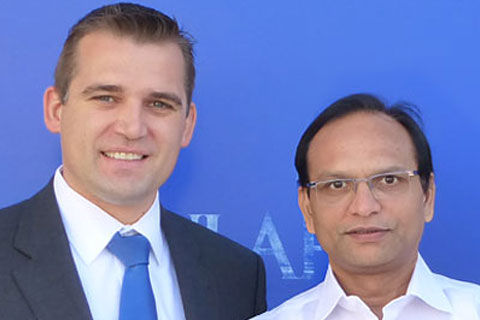 Armin Weisser, Director Group Product Management, Aesculap Neurosurgery & Tufail Ahmed Khan, 6th WFNS-Aesculap Adult Fellow