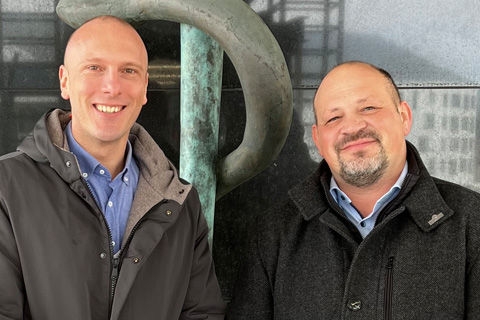 Dr. Miroslav Fimić, 46th WFNS-Aesculap Adult Fellow & Harald Dreher, Senior Business Development Manager Neurosurgery