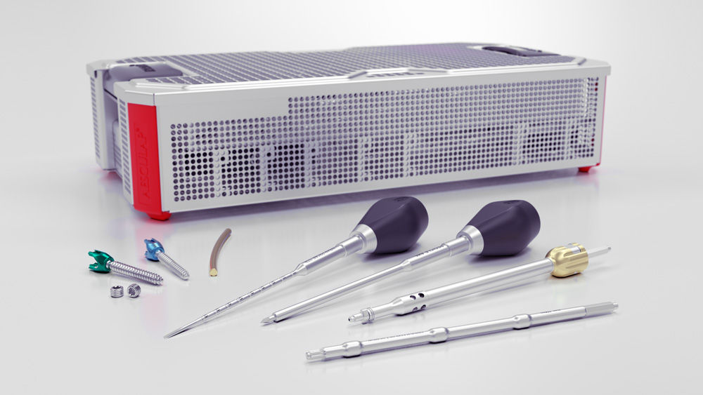 Spine surgery Ennovate® complex spine tray and instruments