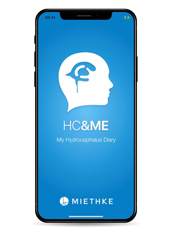 HC&Me hydrocephalus diary app home screen