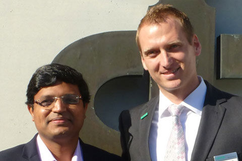 Anand Sudhakarrao Dank, 14th WFNS-Aesculap Adult Fellow & Rainer Emperle, Director Group Product Management Neurosurgery