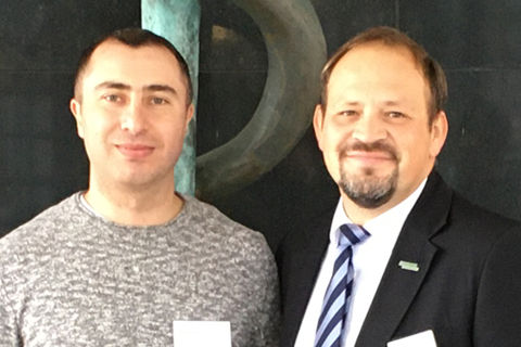 Dr. Vahag Aleksanyan, 35th WFNS-Aesculap Adult Fellow & Harald Dreher, Business Development Manager Neurosurgery