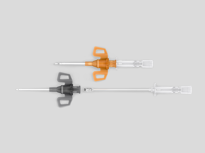 : Product Picture of peripheral safety catheter for extracorporeal blood purification therapies Diacan Flex.