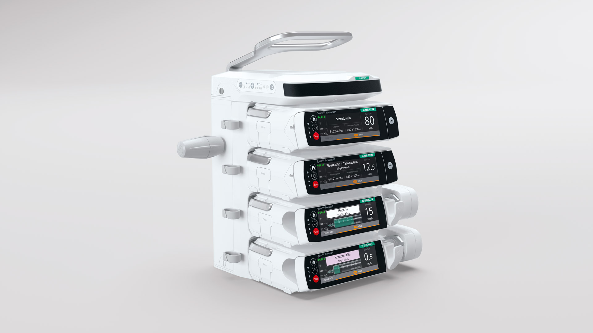 Spaceplus station with infusion pumps