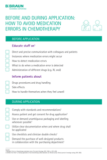 CHECKLIST HOW TO AVOID MEDICATION ERRORS IN CHEMOTHERAPY BEFORE AND DURING APPLICATION