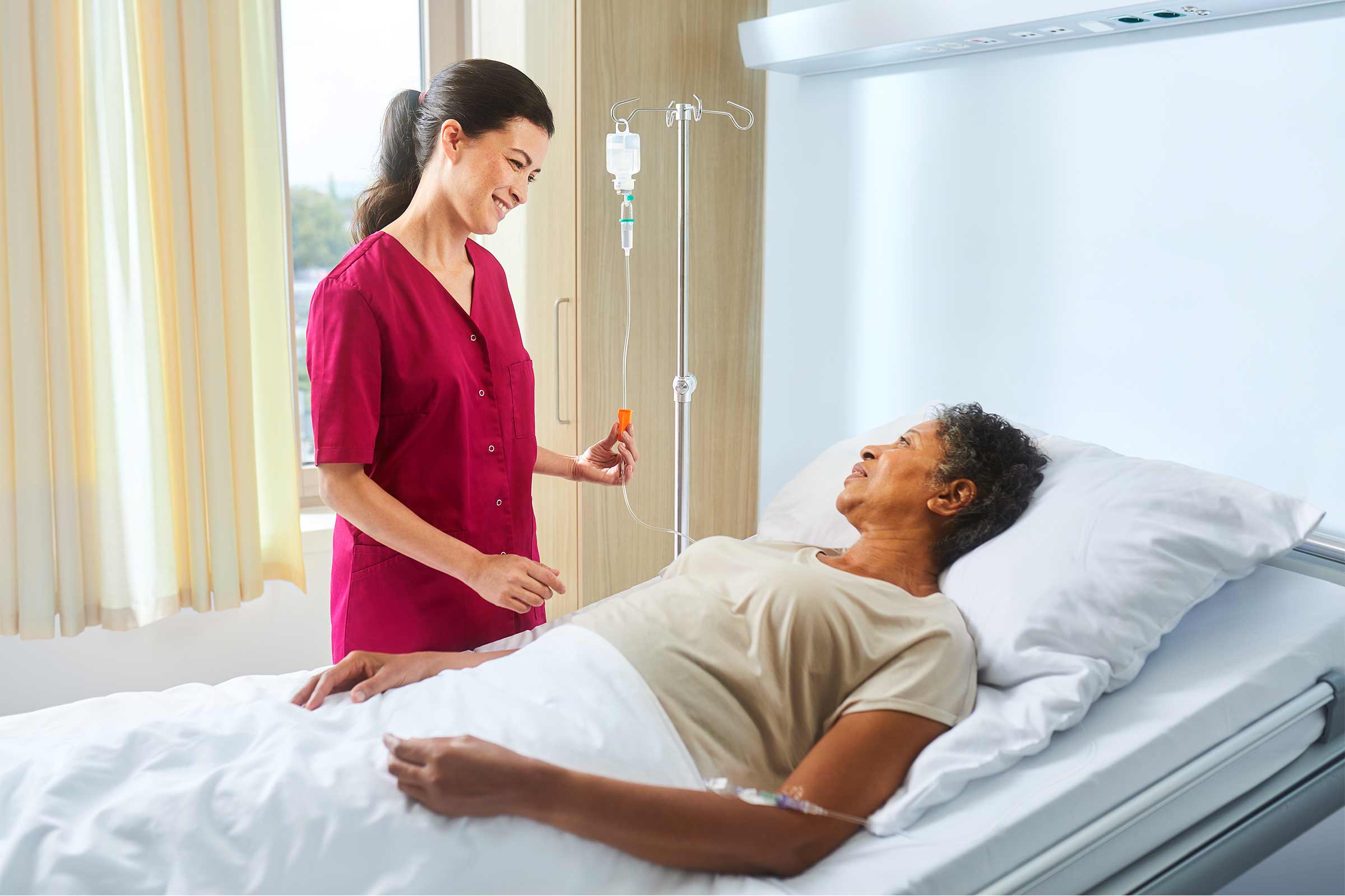 Infusion for a patient at the bedside
