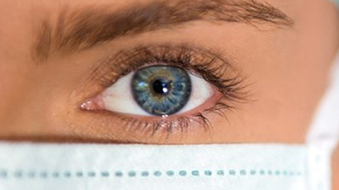 zoomed blue eye
