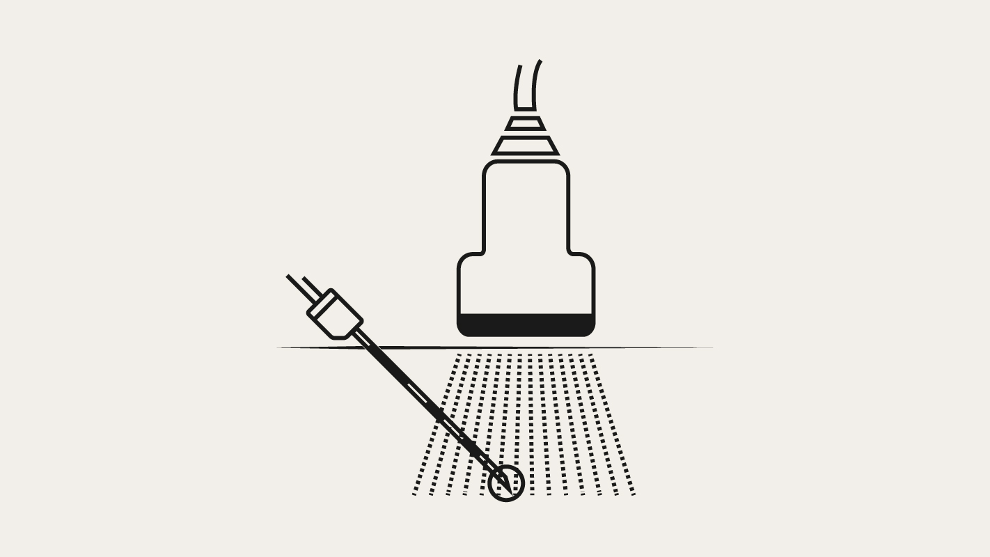 ultrasound probe detecting needle 