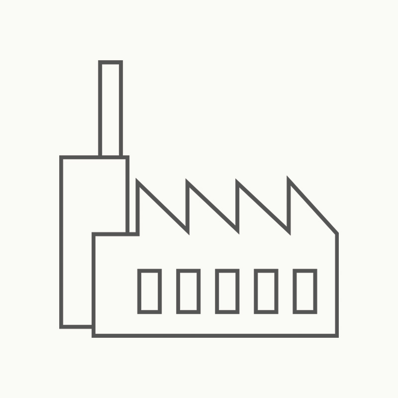 Factory icon symbolizing production, ​ industry, and manufacturing.