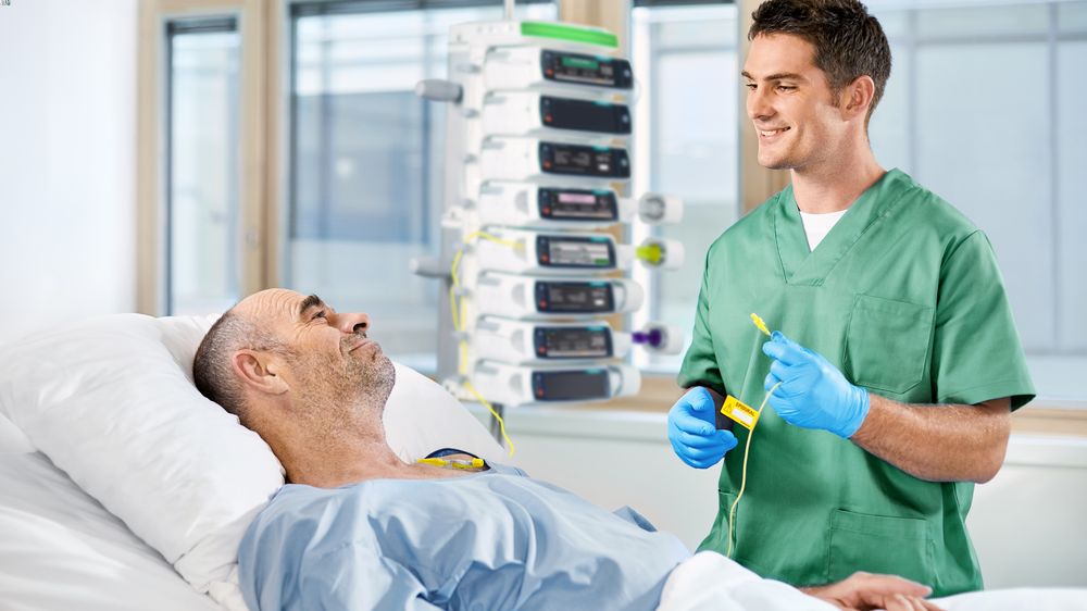an image of the digital interface of the new B. Braun smart infusion system, Space Plus.