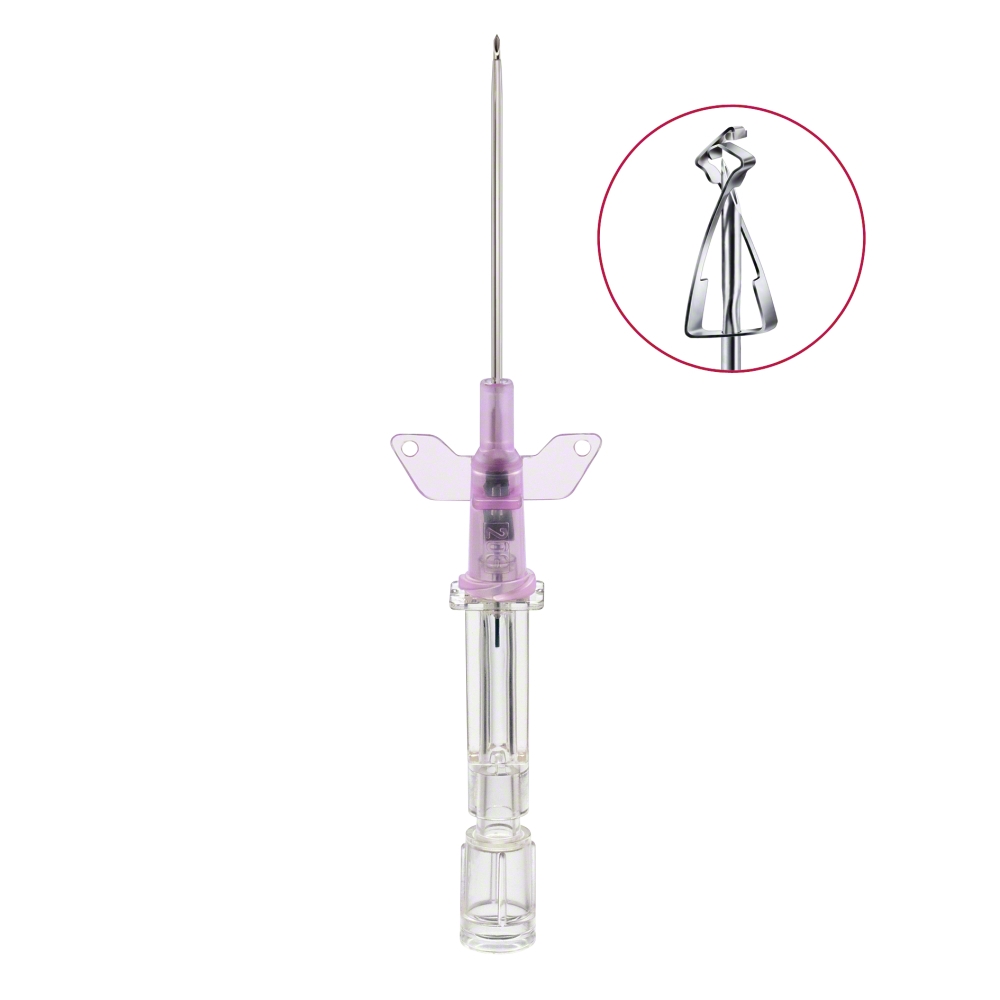 Safety IV Catheter with fixation wings